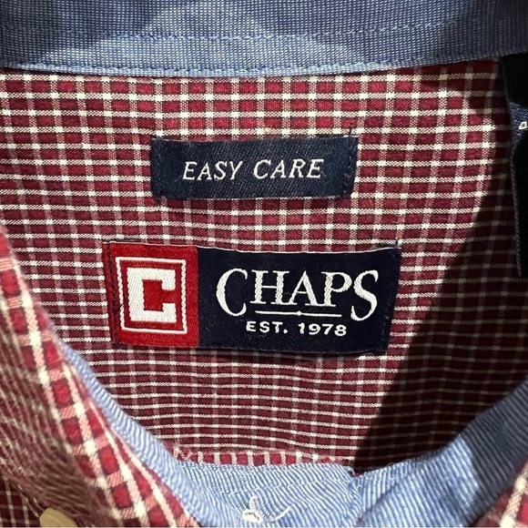 Chaps Easy Care Button Down Dress/Casual Shirt Size Medium - Picture 4 of 7